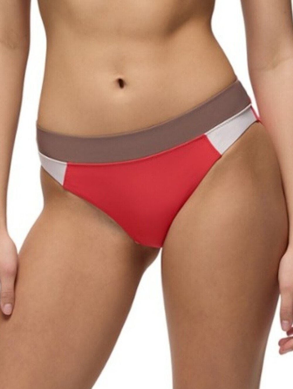 prAna Baja Bound Summer Wave Bikini Bottoms in Rose Fire Colorblock Sz M